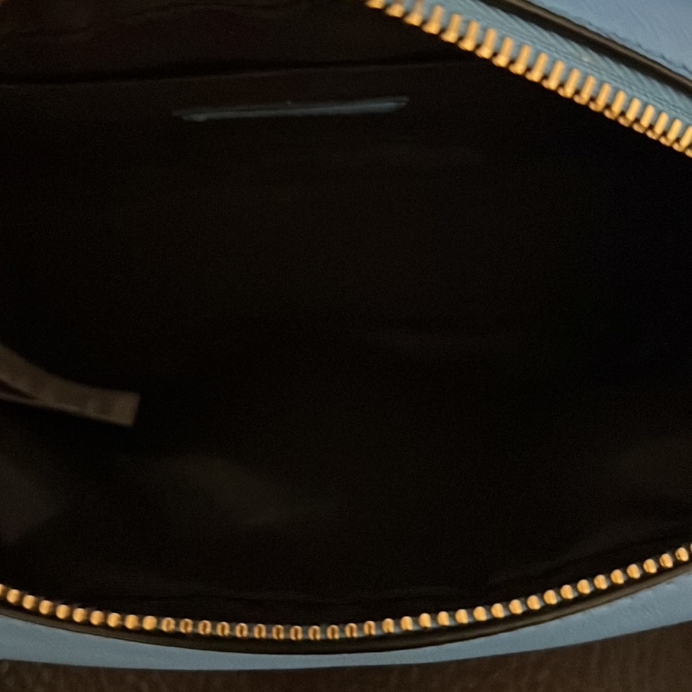 Versace Smooth DV Blue Lamb Leather Quilted Napa Camera Crossbody Handbag NEW - Picture 8 of 8
